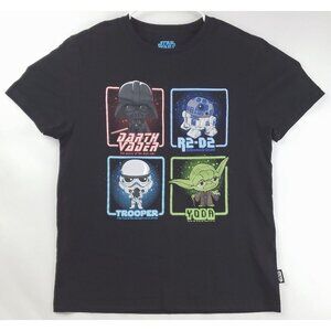 Star Wars Hong Kong Disneyland Shirt Men XL Black 100% Cotton Crew Neck Pullover